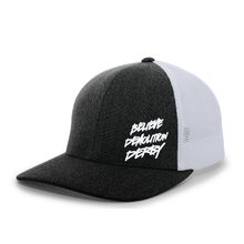 Load image into Gallery viewer, Believe Pulling Heather Trucker Hat - Demolition Derby