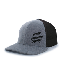 Load image into Gallery viewer, Believe Pulling Heather Trucker Hat - Demolition Derby