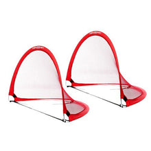 Load image into Gallery viewer, PowerNet 4x3 ft Round Portable Pop Up Soccer Goal (2 Goals + 1 Bag)