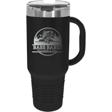 Load image into Gallery viewer, Bass Babes Polar Camel 40 oz. Travel Mug with Handle, Straw Included
